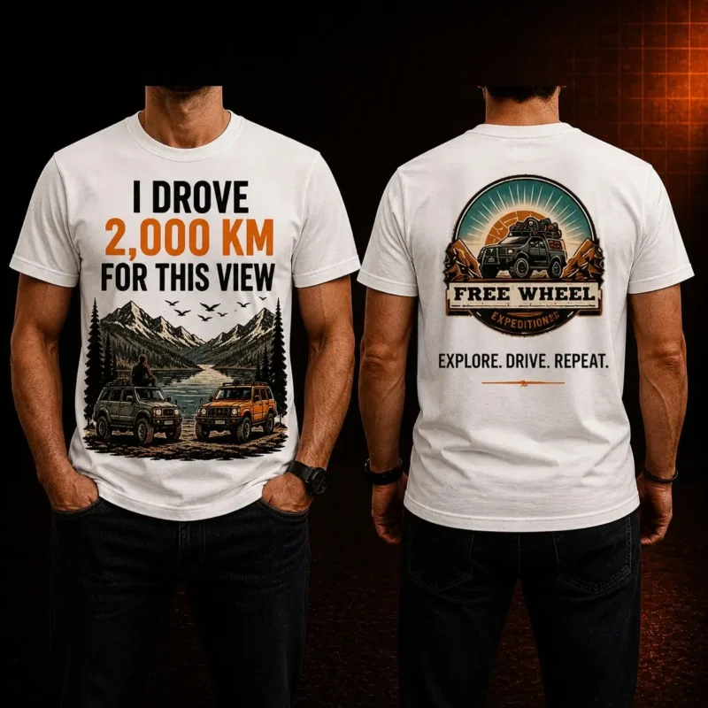 FreeWheel Expeditions Adventure T-Shirt – Premium Road Trip & Off-Road Graphic Tee
