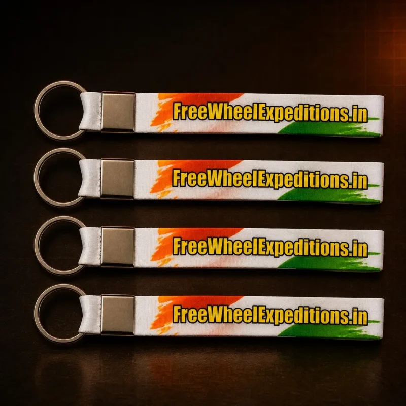 FreeWheel Expeditions Key Tags (set of 4) – Adventure Keychain for Car, Bike & Travel Lovers
