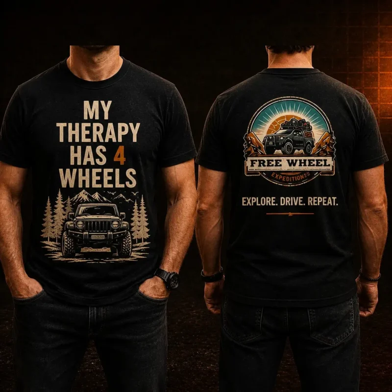 FreeWheel Expeditions Adventure T-Shirt – Premium Road Trip & Off-Road Graphic Tee