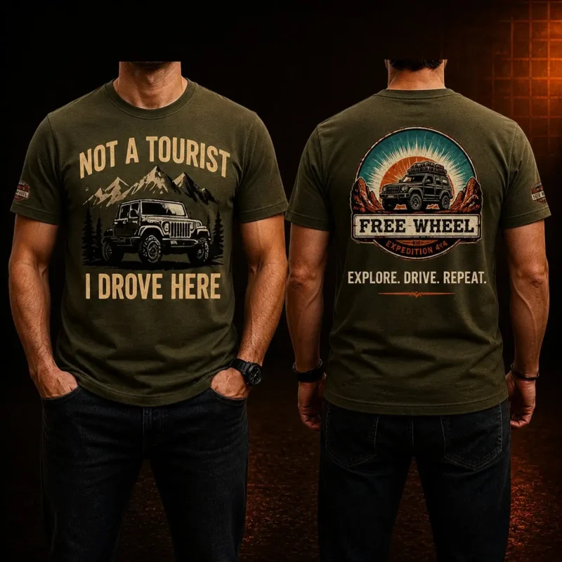 FreeWheel Expeditions Adventure T-Shirt – Premium Road Trip & Off-Road Graphic Tee
